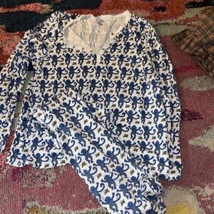 Blue monkey roller rabbit set